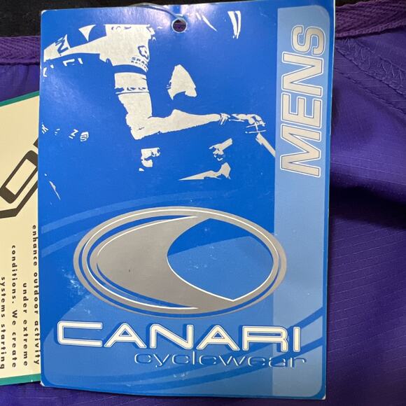 Canari Jacket Men Medium Purple Biovent Full Zip Windbreaker Water Resistant NEW - Picture 10 of 16